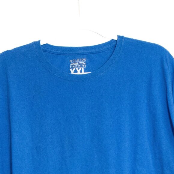 Goldtoe Mobility Stretch Tee Shirt XXL Blue Cotton Blend Unisex Comfortable Crew - Picture 3 of 10